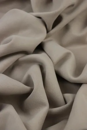 1YD 33IN REMNANT; Taupe Cupro Double Knit Techno