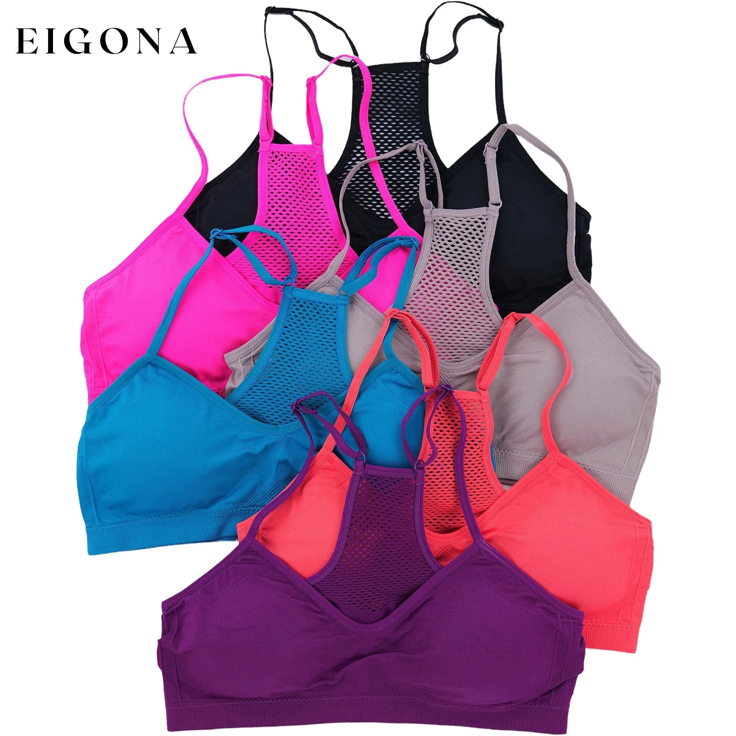 6-Pack: Womne's Wire Free Padded Bralettes