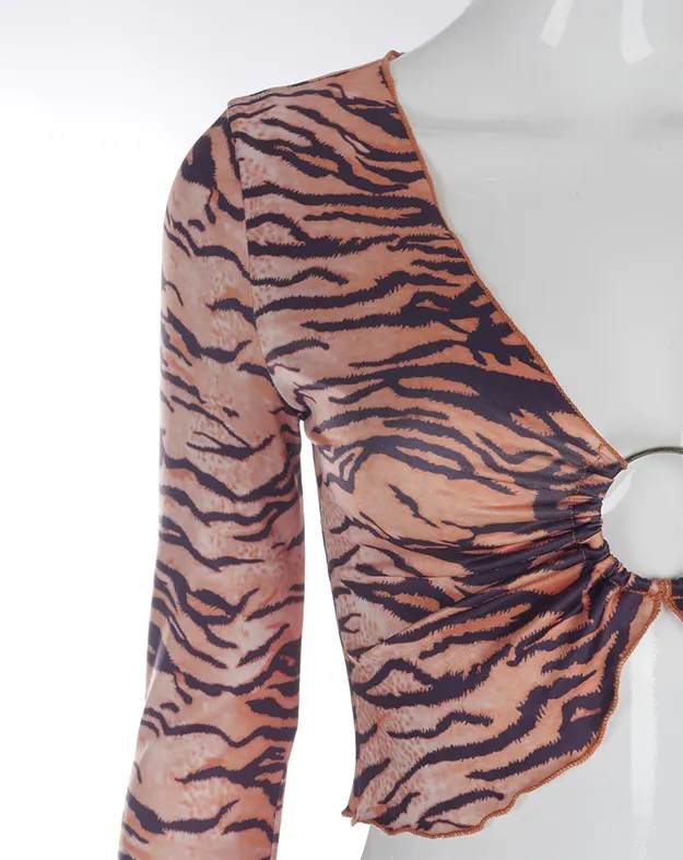 Animal Print Two Piece Set