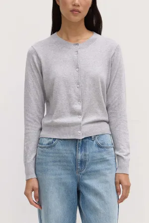 Assembly Label - Semra Cotton Cashmere Cardigan, Grey Marle