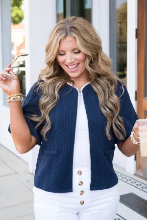 Audrina Pearl Trim Cardigan - SALE