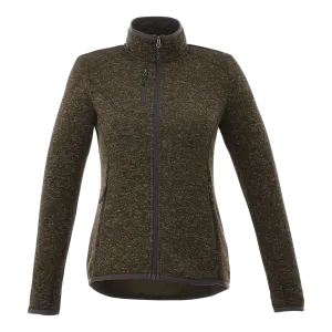 B2493W Women's Sweater Knit Full Zip Jacket with Thumb Holes
