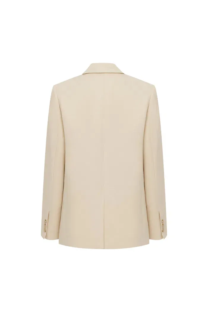 Barra Suit Blazer in Silk Linen