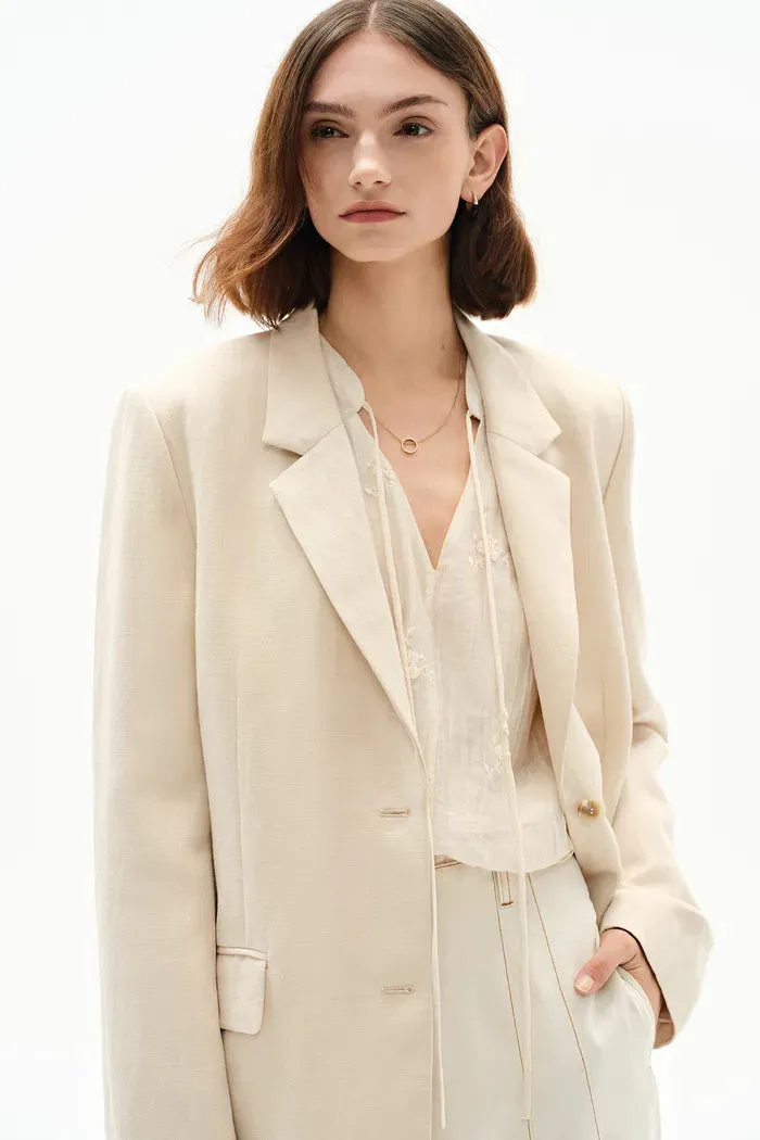 Barra Suit Blazer in Silk Linen