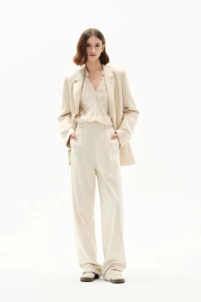 Barra Suit Blazer in Silk Linen