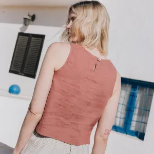 BAY cropped linen top
