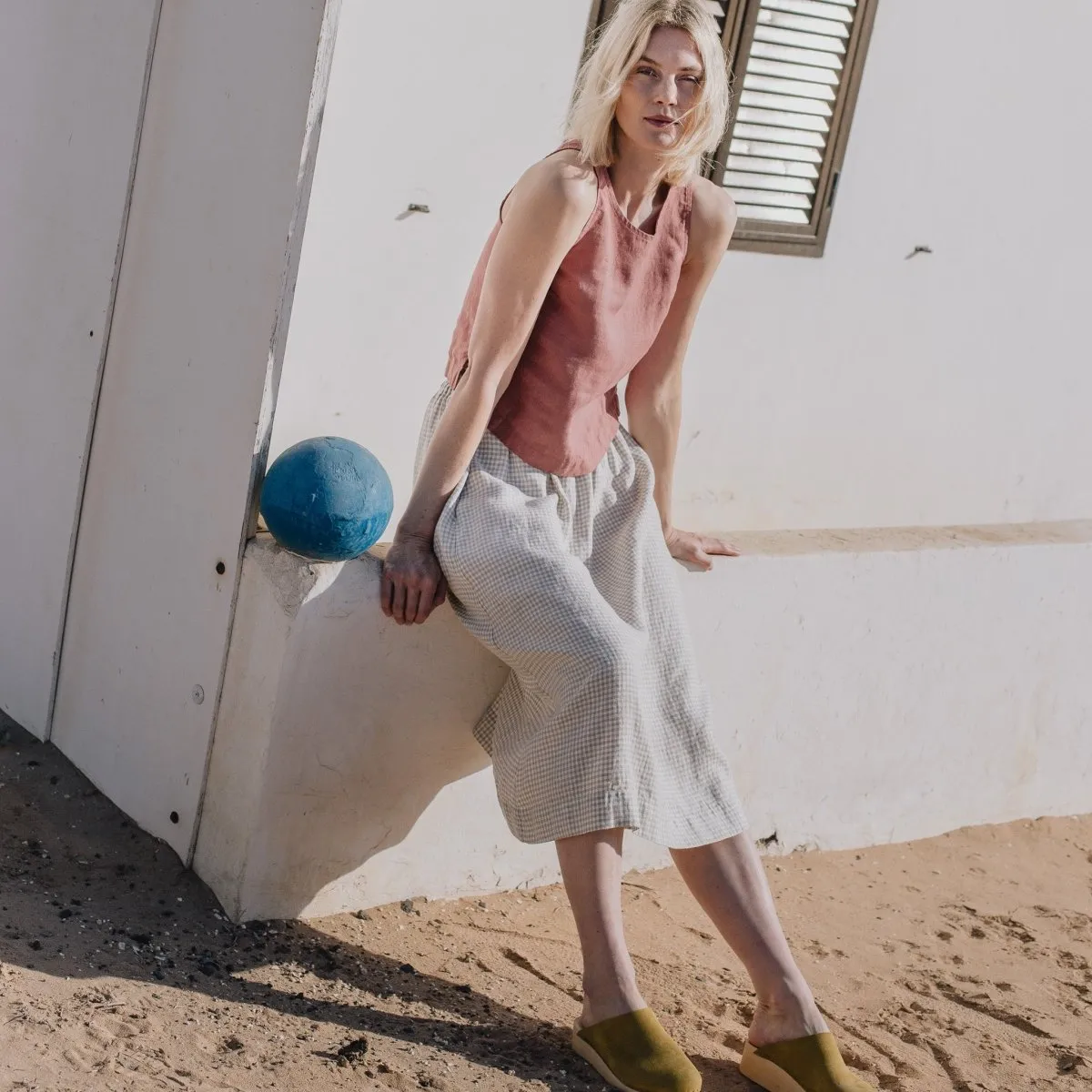 BAY cropped linen top