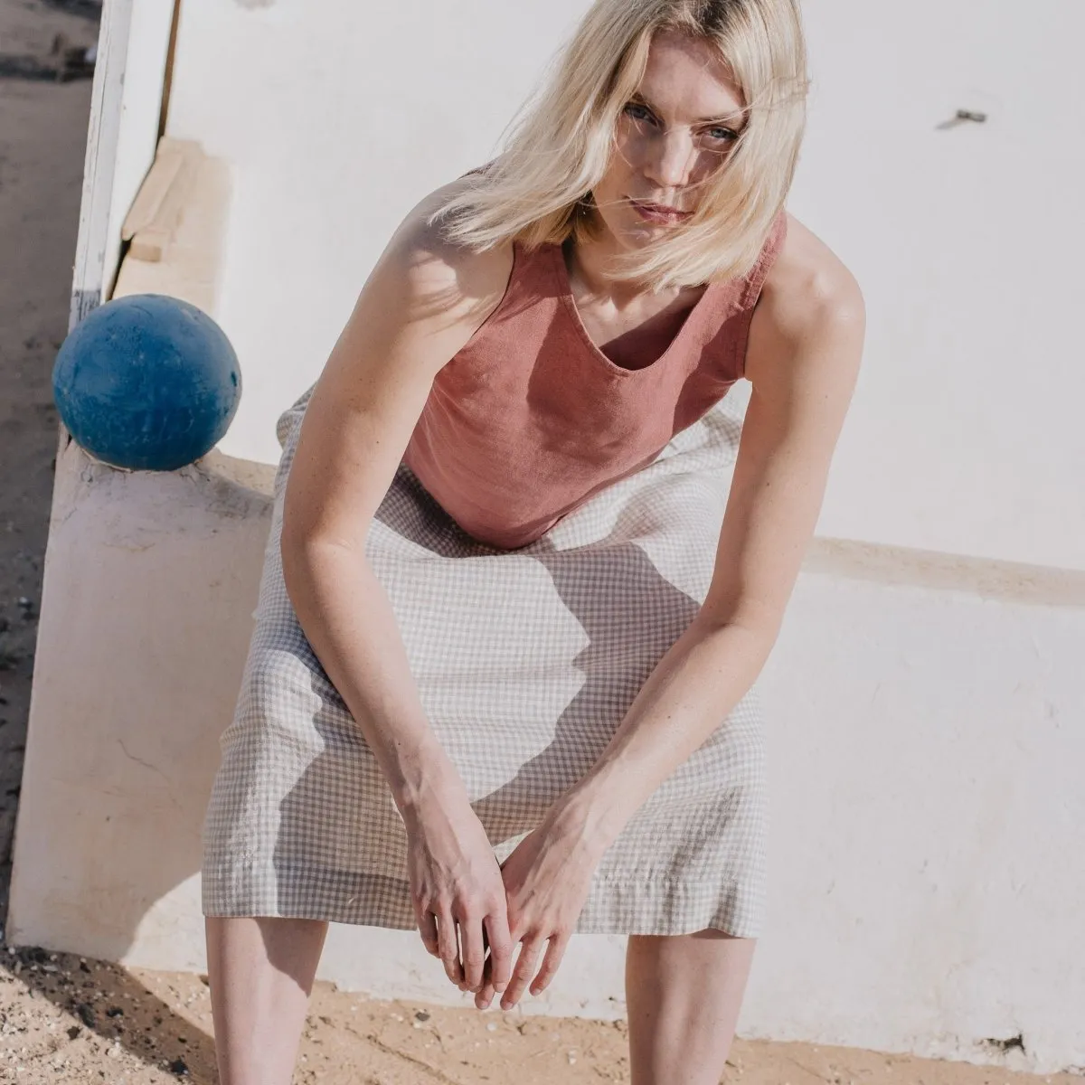 BAY cropped linen top