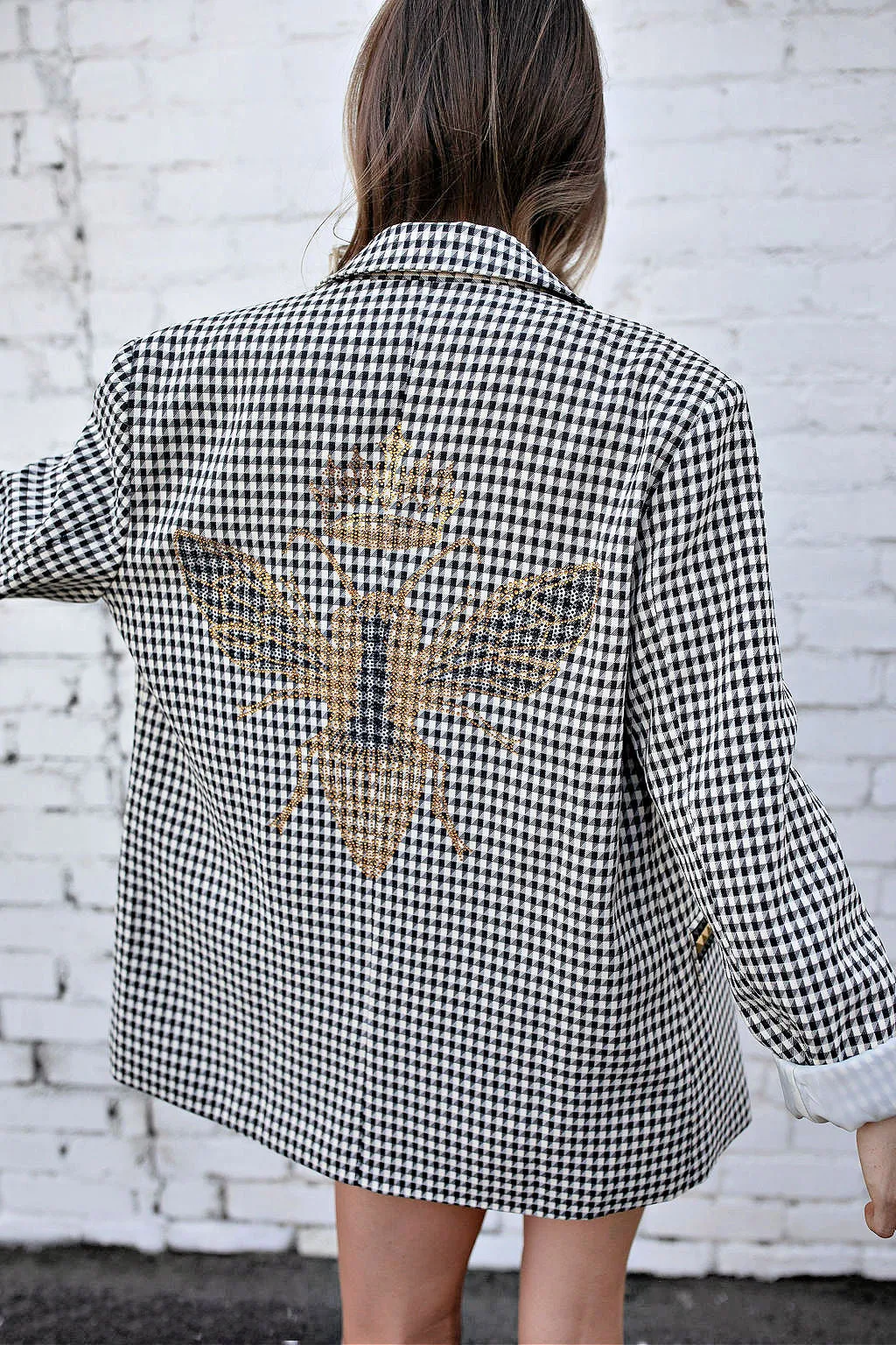 BEST SELLER!! The Rock Studded Houndstooth Blazer