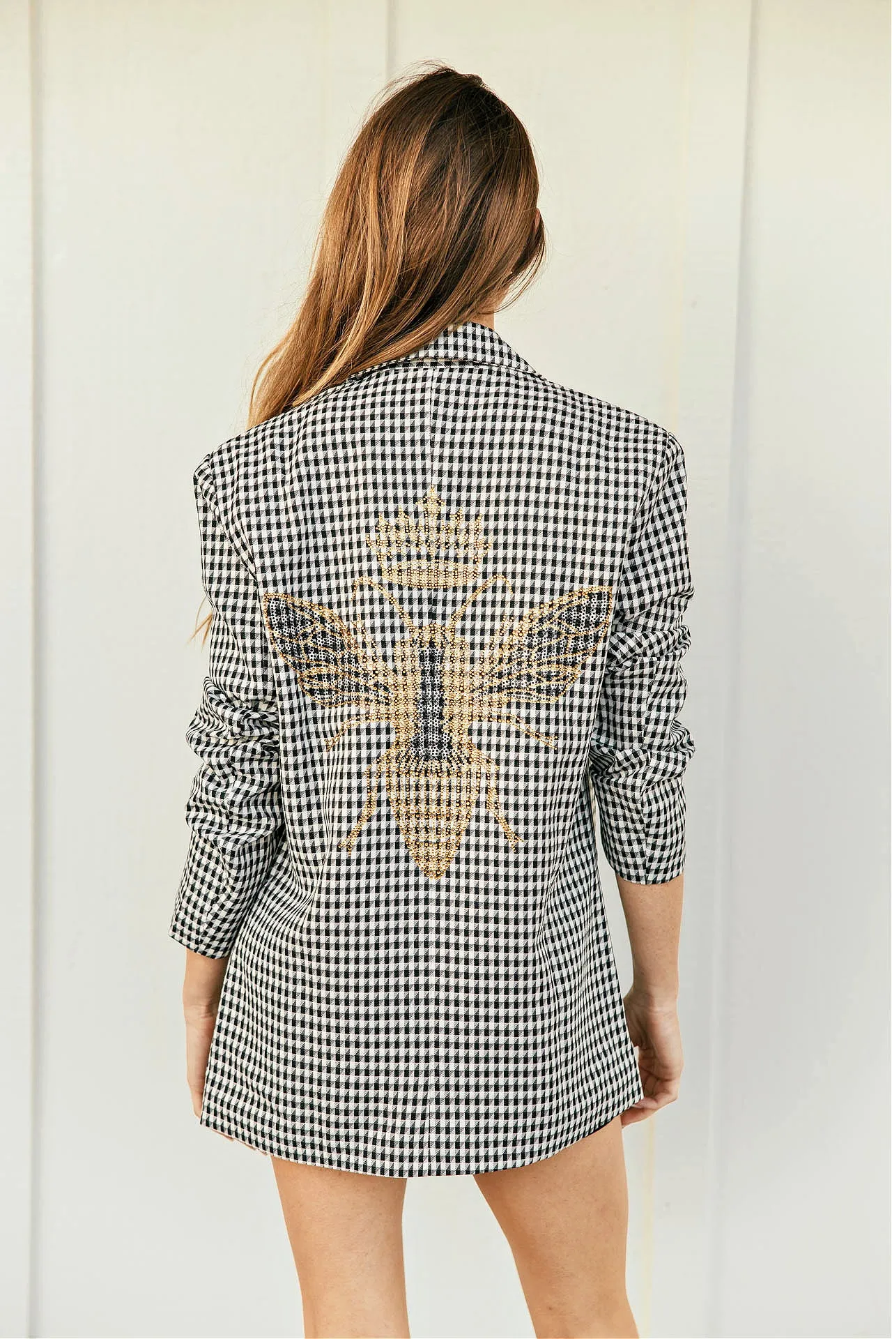 BEST SELLER!! The Rock Studded Houndstooth Blazer