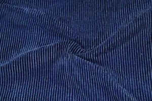 Blue Pleated Veour Velvet Fabric