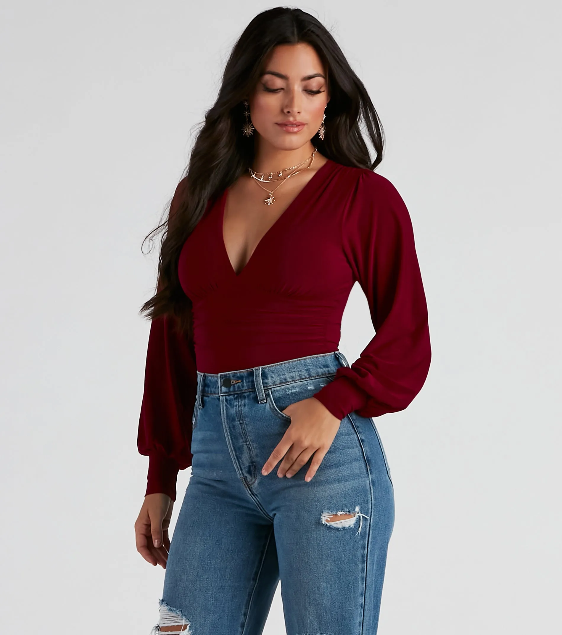 Bring The Drama Puff Sleeve Bodysuit