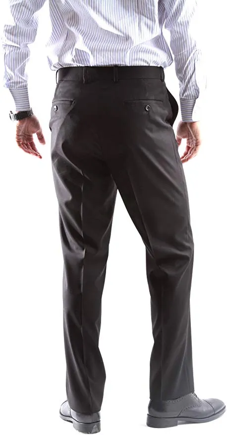 Caravelli Men's Super 150's Poly/Viscose Wool Feel Single Breasted 2 Button Regular Fit 2pc Suit Style S600512N in Black Color (free shipping)