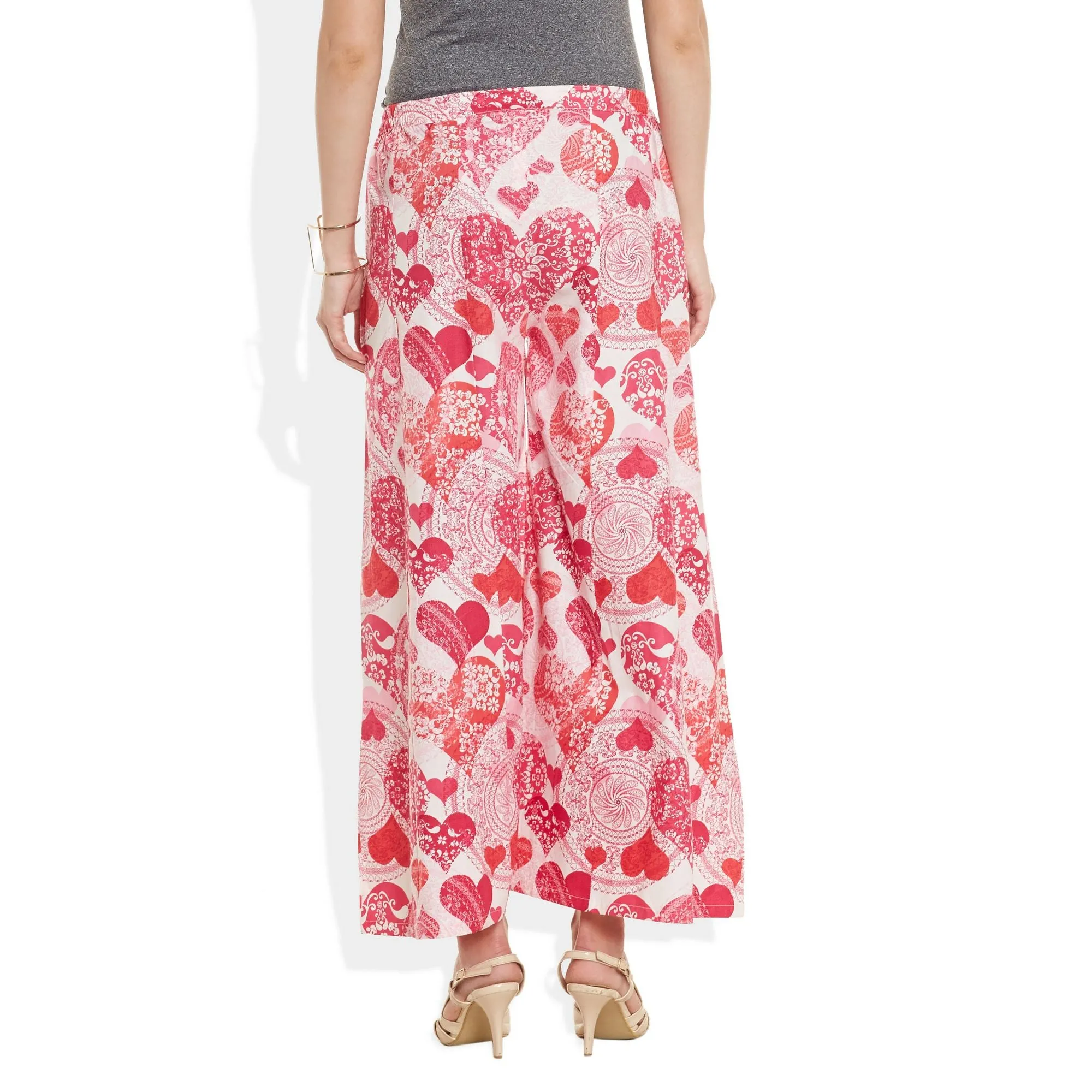 Cotton Printed Palazzo Pants For Women Indian,X-Large,W-CPLZXL-2708