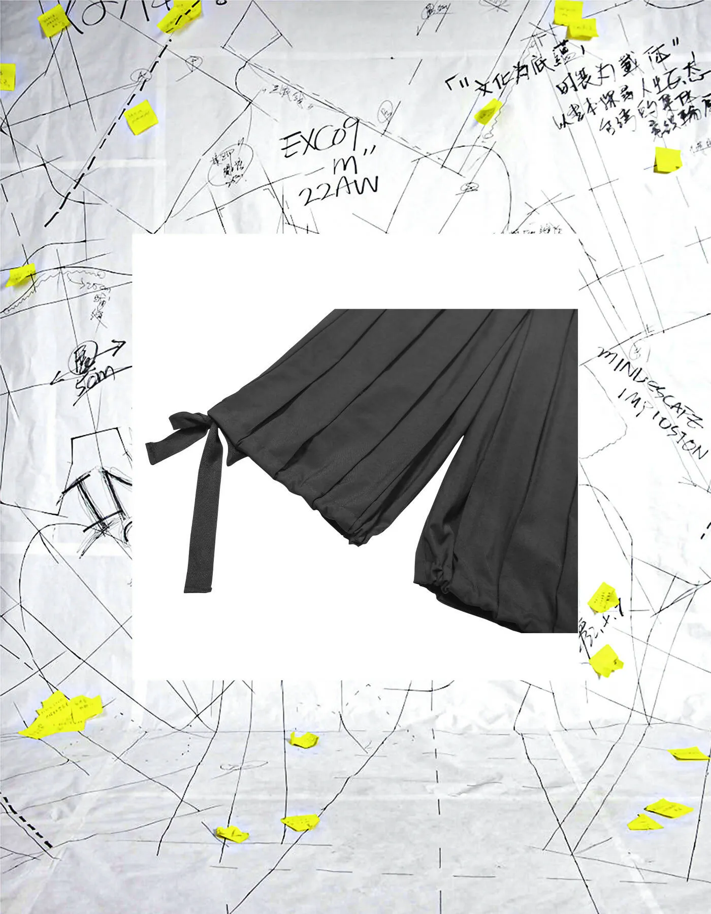 Deconstructed Pleated Wide-Leg Shorts