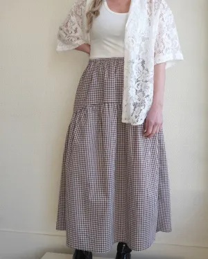 Field Skirt, Brown Gingham