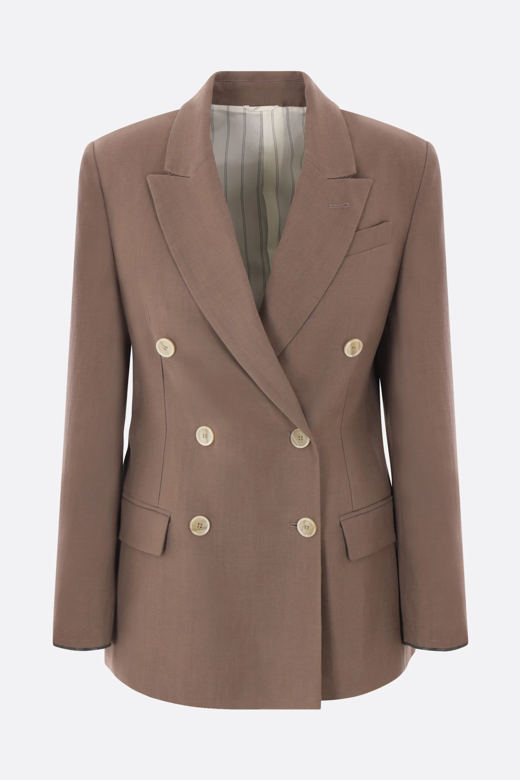 Fluid Twill Jacket with Monili Cuffs