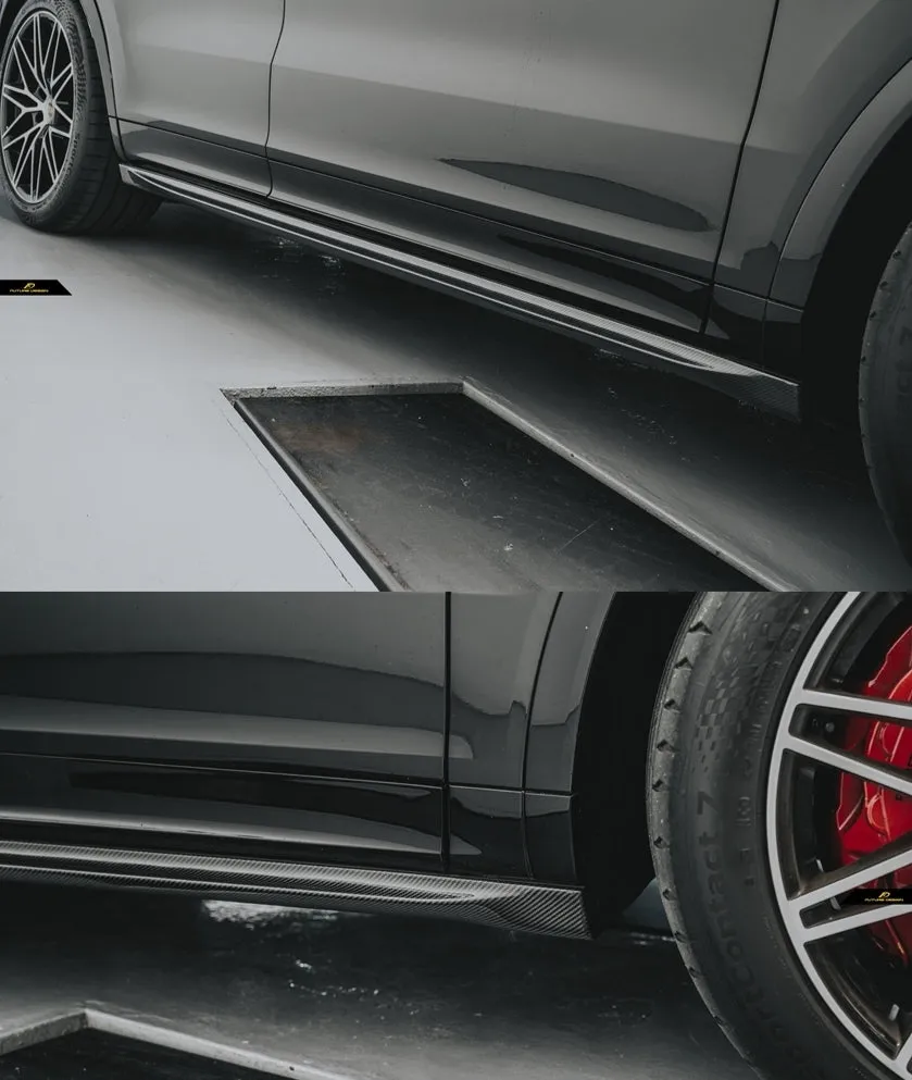 Future Design Carbon Fiber Side Skirts for Porsche Cayenne Coupe 2019 