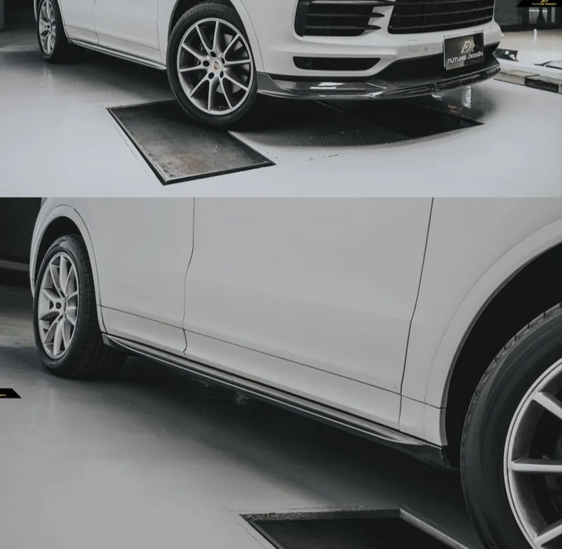 Future Design Carbon Fiber Side Skirts for Porsche Cayenne Coupe 2019 