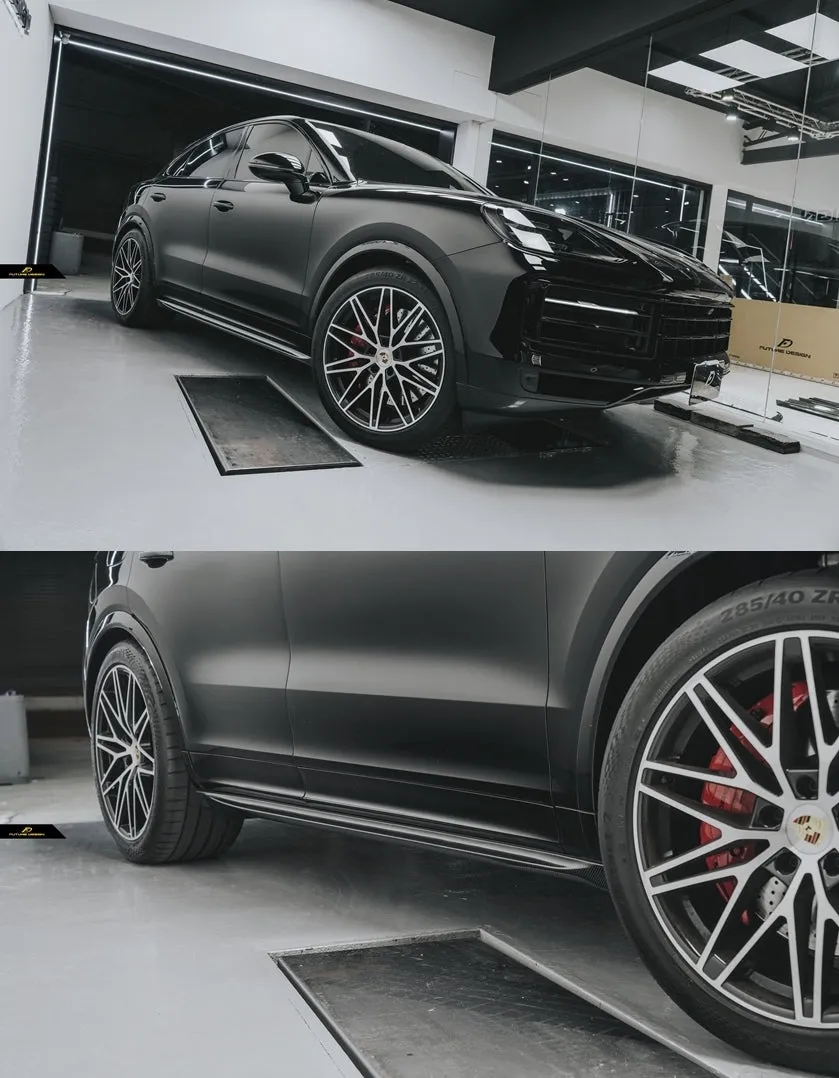 Future Design Carbon Fiber Side Skirts for Porsche Cayenne Coupe 2019 