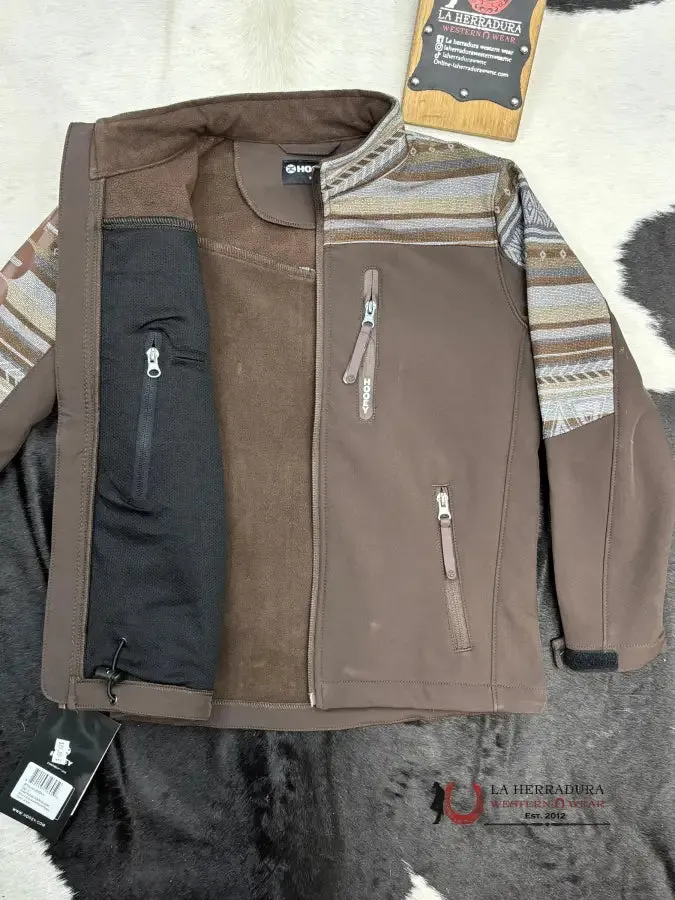 Hooey Boys Softshell Brown Full Zip Jacket
