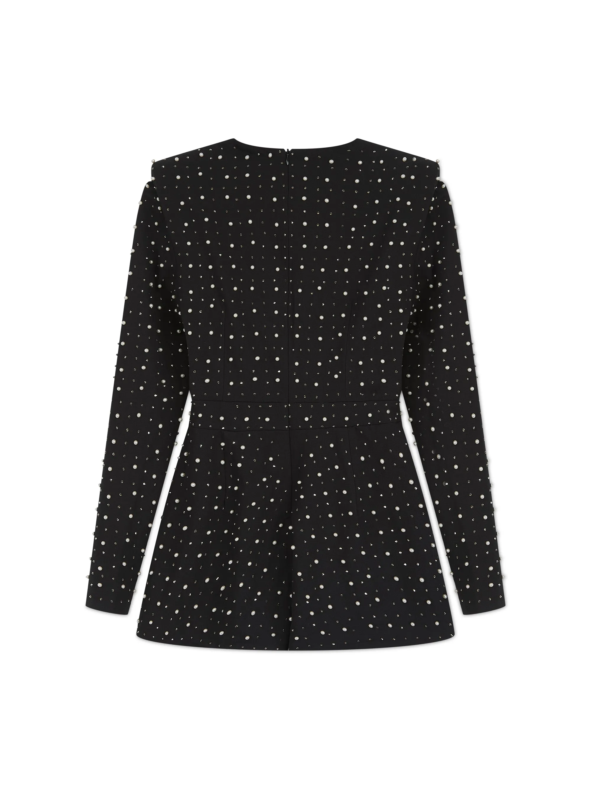 'IRIS' EMBELLISHED TAILORED PLAYSUIT BLACK