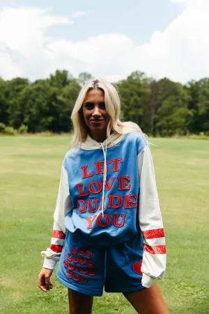 Let Love Guide You Sweatshorts - Blue