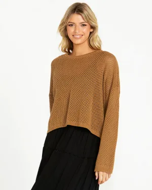 Lily Bell Sleeve Top - Mocha