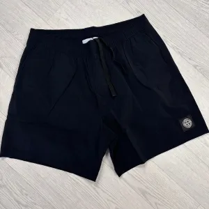 Logo Patch Swim Shorts Black