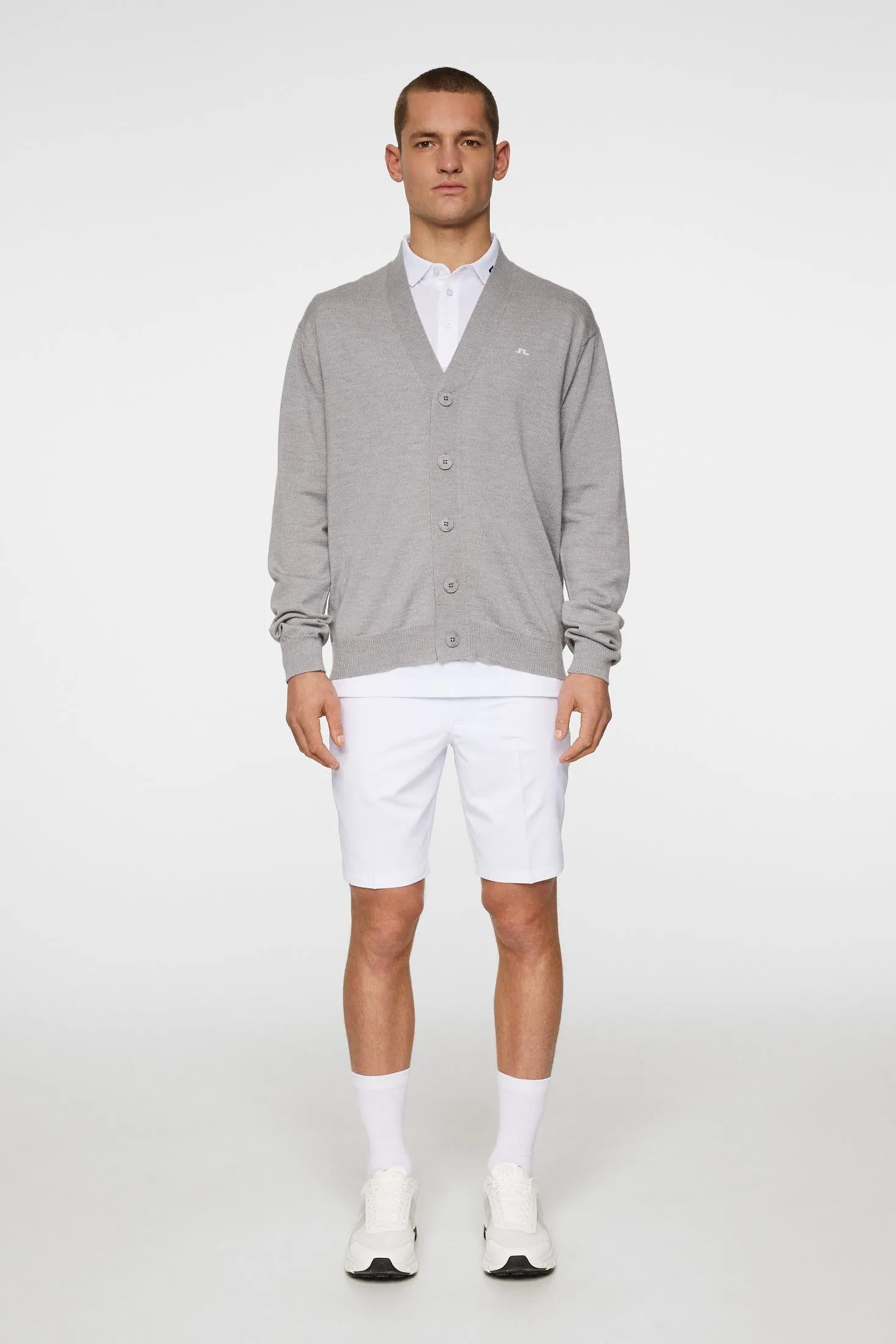 Lucas Knitted Cardigan / Light Grey Melange