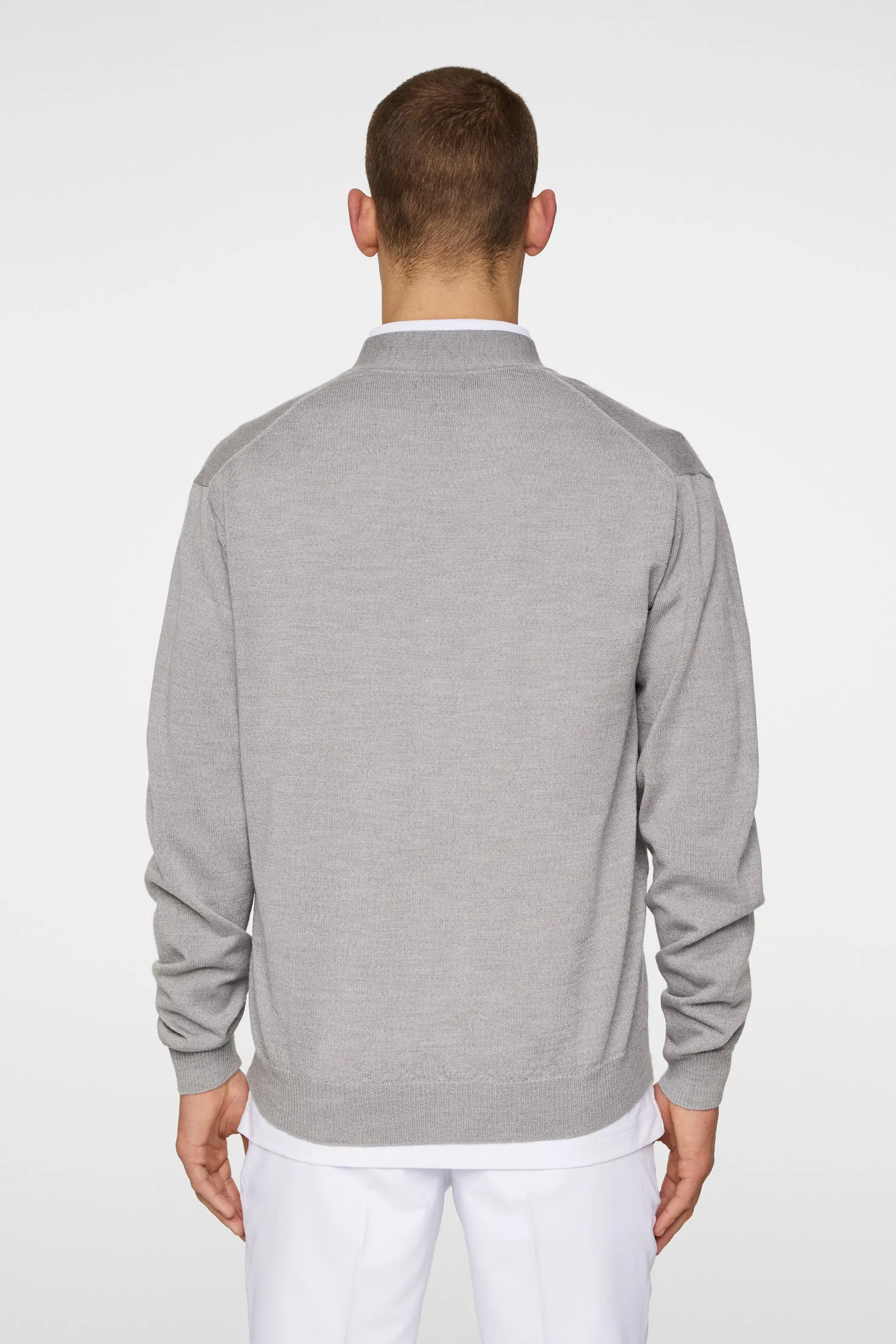 Lucas Knitted Cardigan / Light Grey Melange