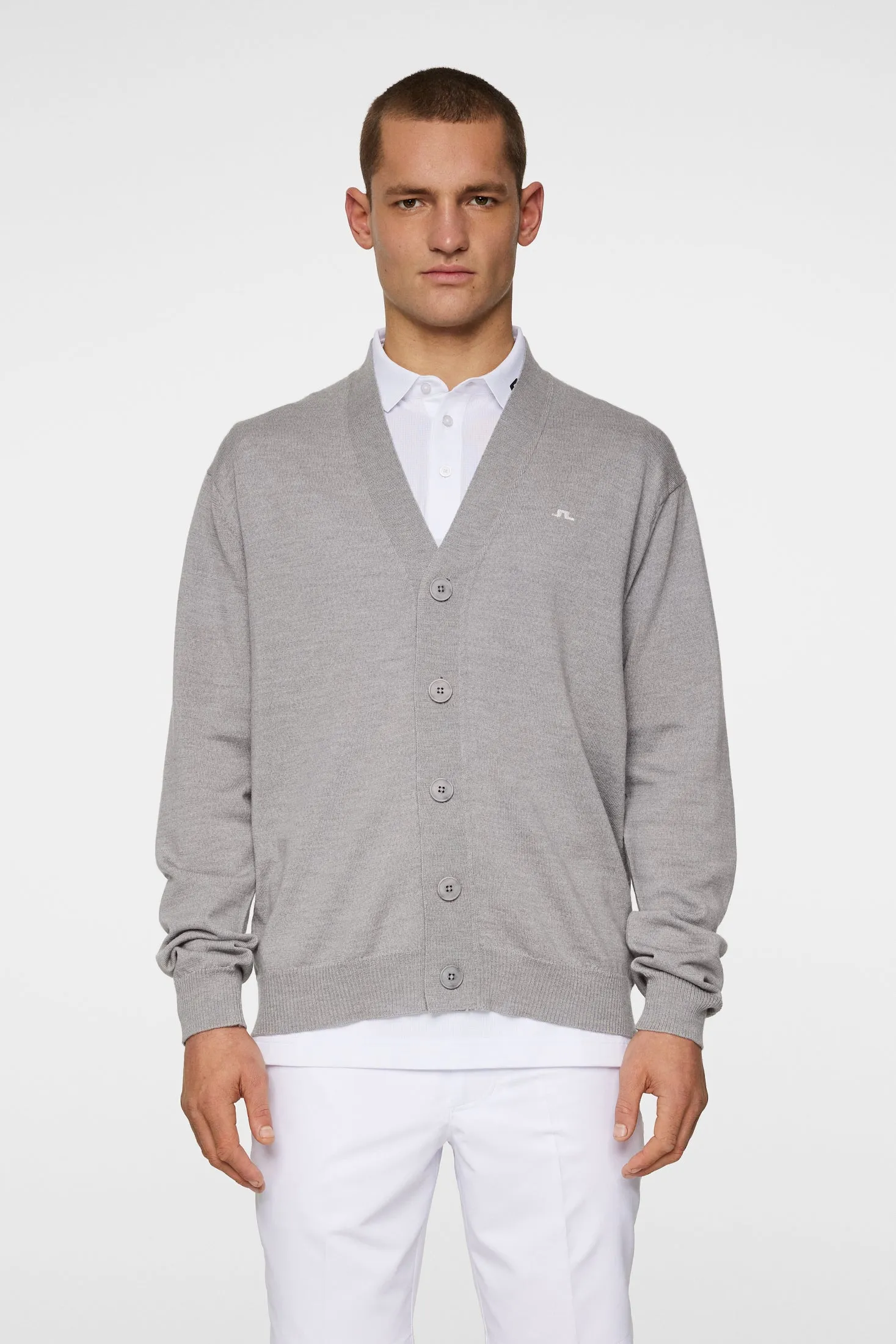 Lucas Knitted Cardigan / Light Grey Melange