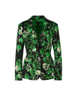 Marc Cain Green Floral Print Blazer