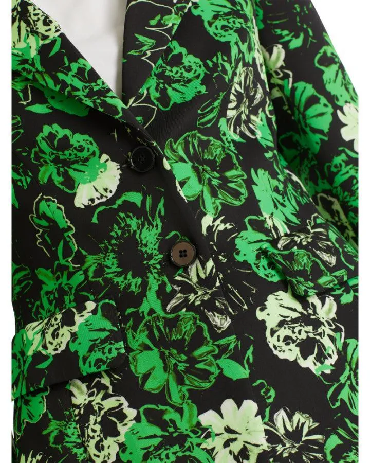 Marc Cain Green Floral Print Blazer