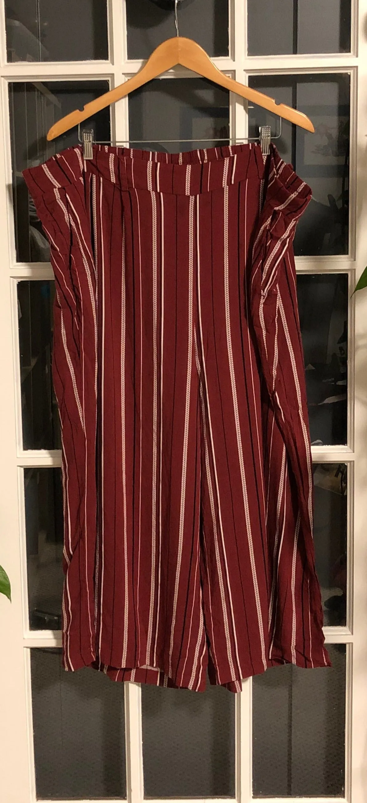 Maroon Striped Pants 4X
