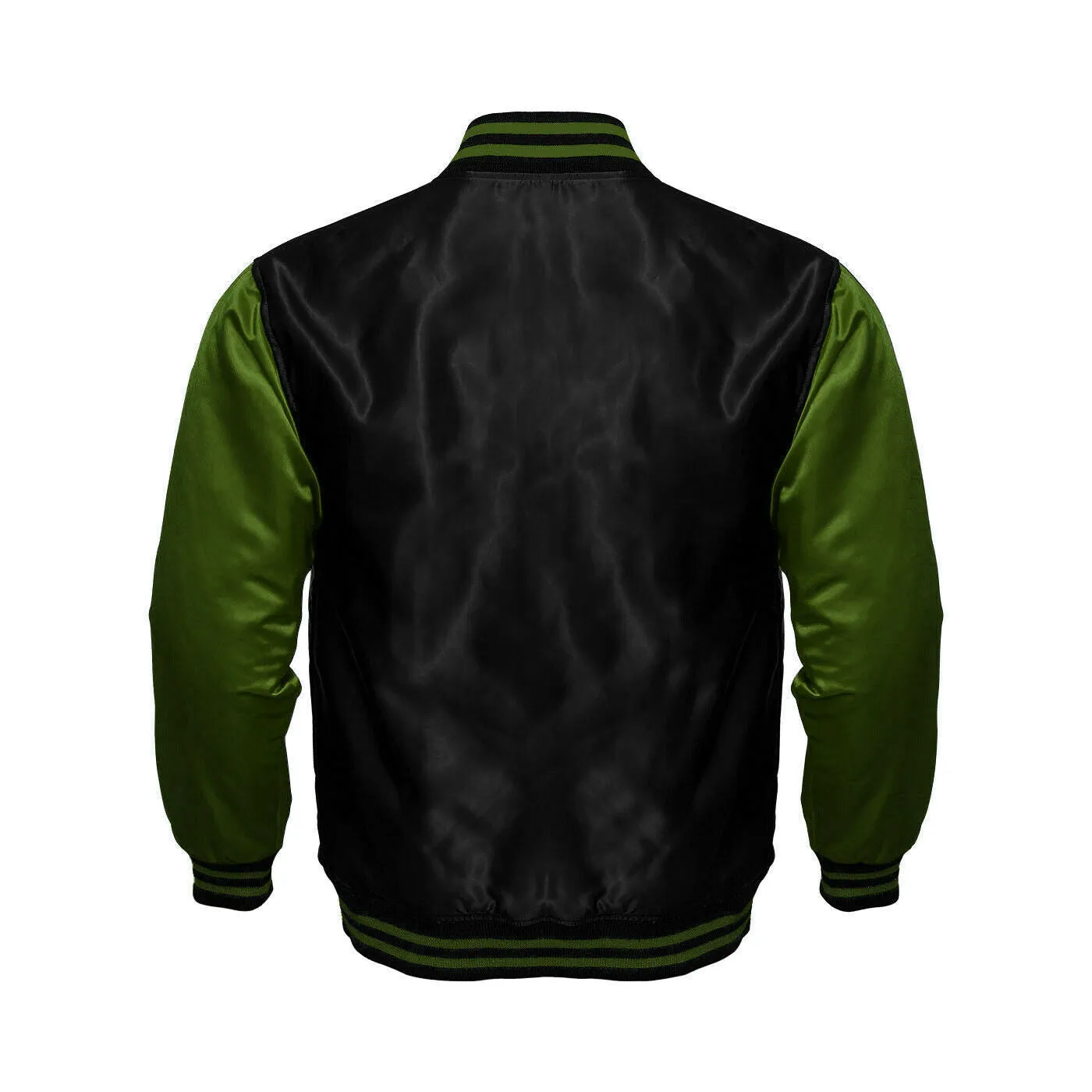 Mens Satin Jacket Black/Green