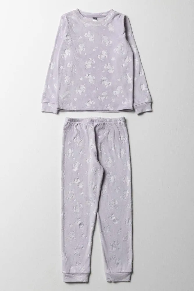 Mink Pyjamas Embossed Lilac