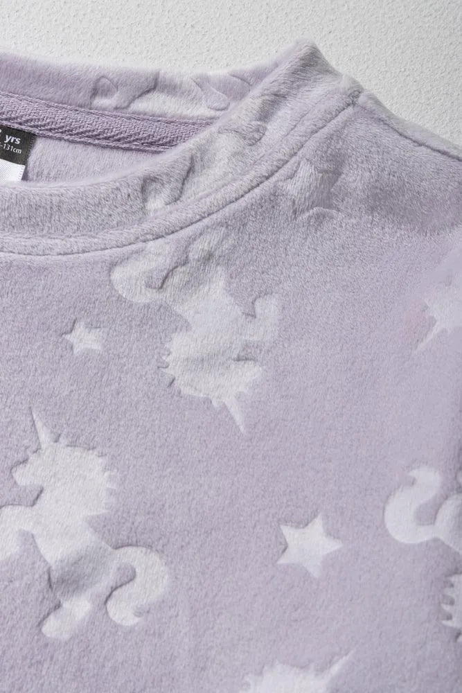 Mink Pyjamas Embossed Lilac
