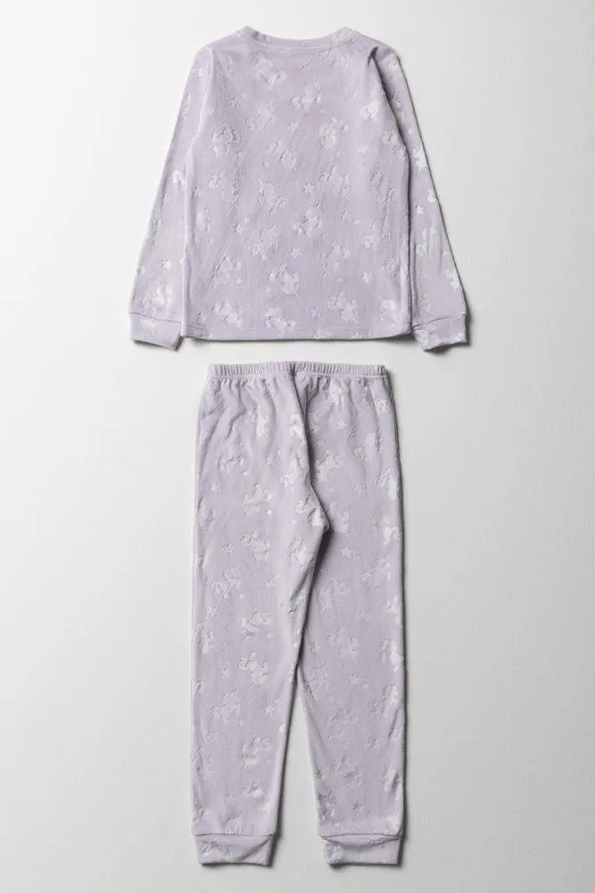 Mink Pyjamas Embossed Lilac