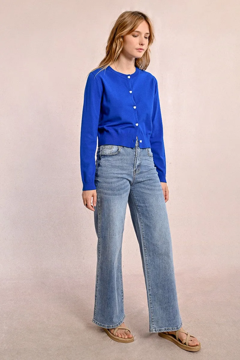 Molly Bracken Heart Button Cardigan