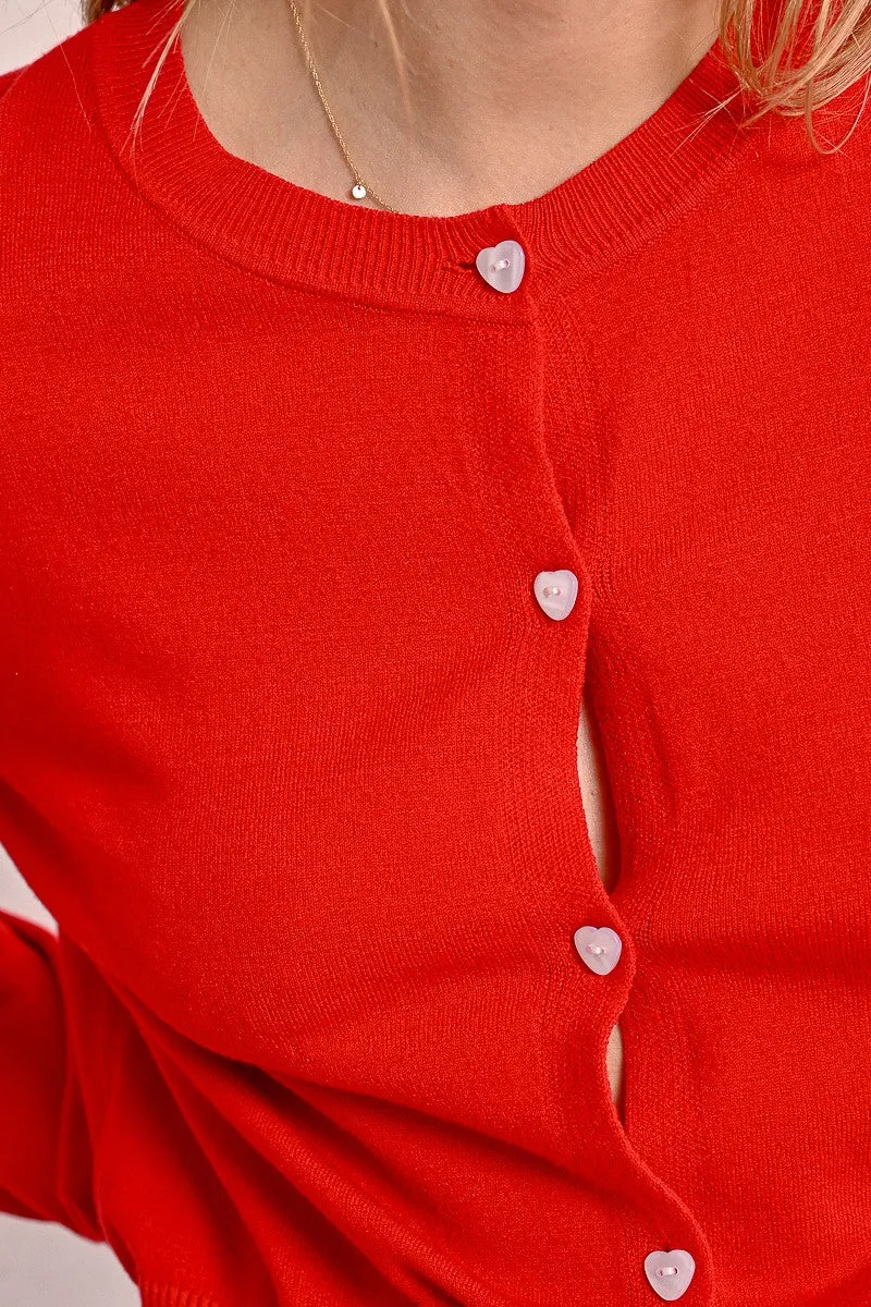 Molly Bracken Heart Button Cardigan