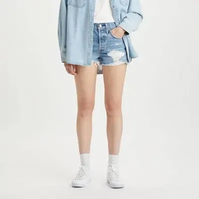 New - Levi's 501 Original Women's High-Rise Distressed Jean Denim Shorts