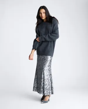 Novelty Sequin Maxi Drama Skirt
