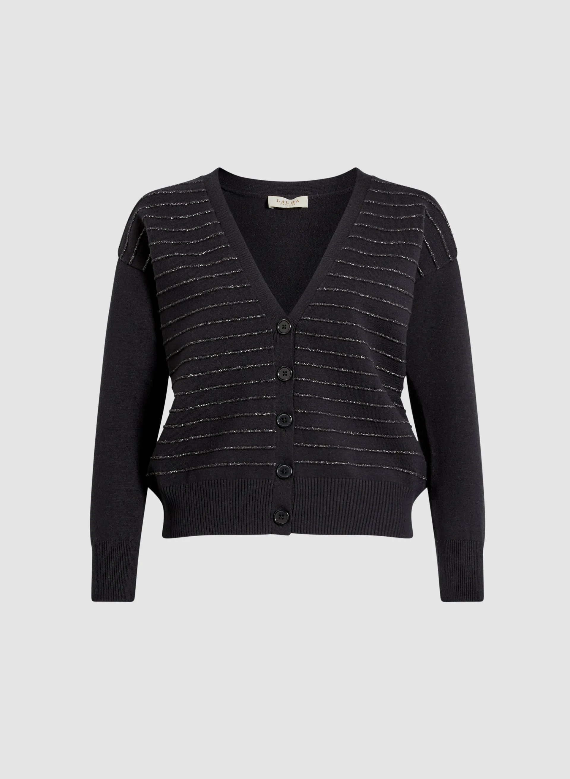Ottoman Stitch Knit Cardigan