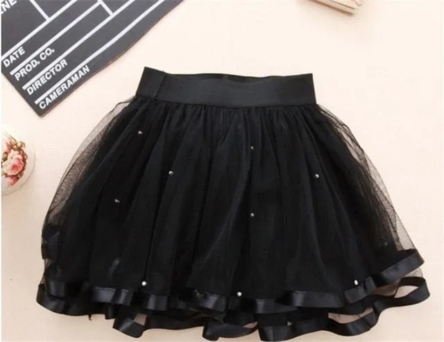Pearl Design Meshed Skirt