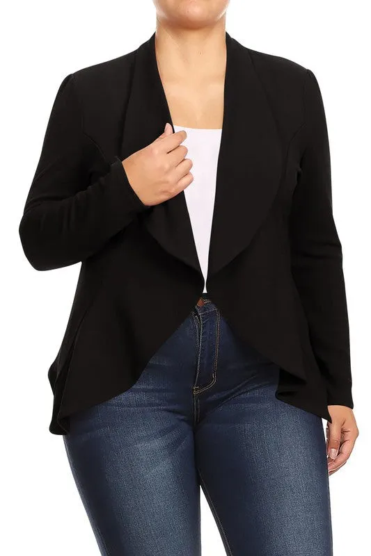 Plus Solid Essential Blazer (More Colors)