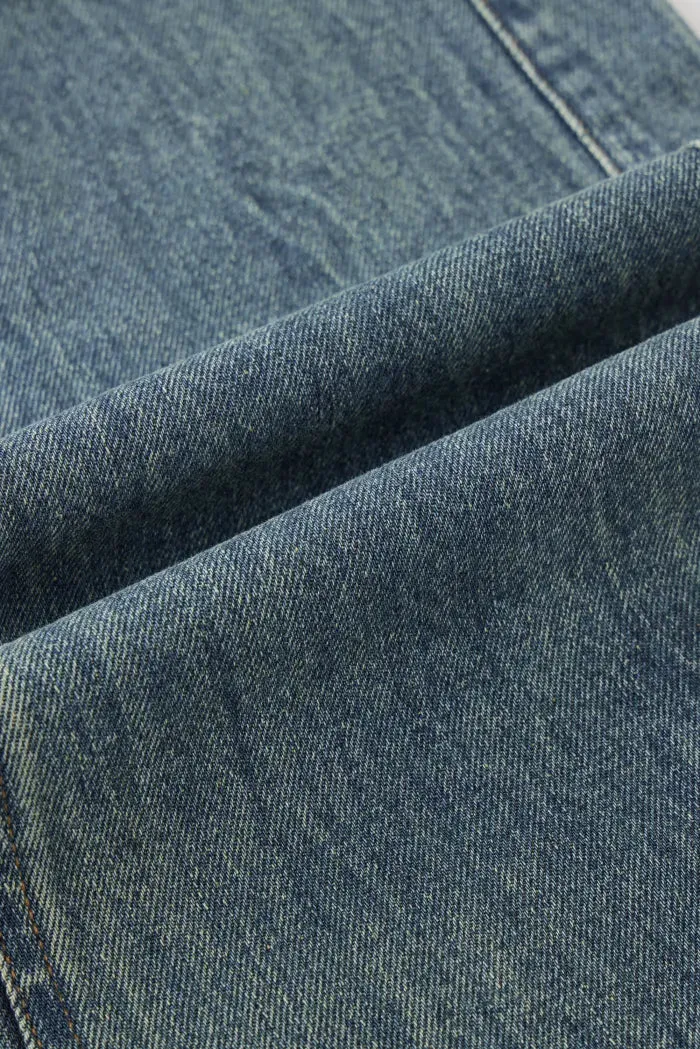 Sabrina Washed Jeans in Cotton Denim