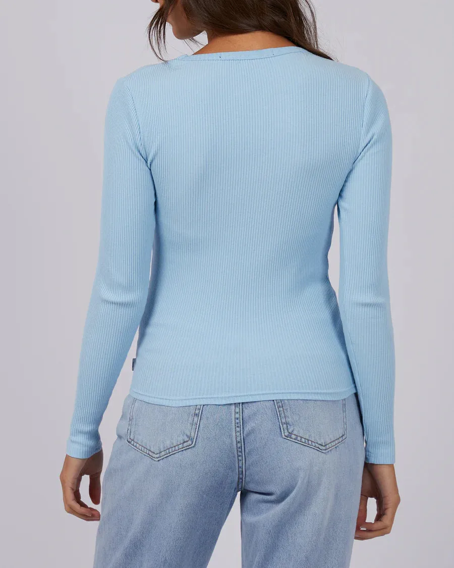 SILENT THEORY - Rib Long Sleeve - SKY BLUE