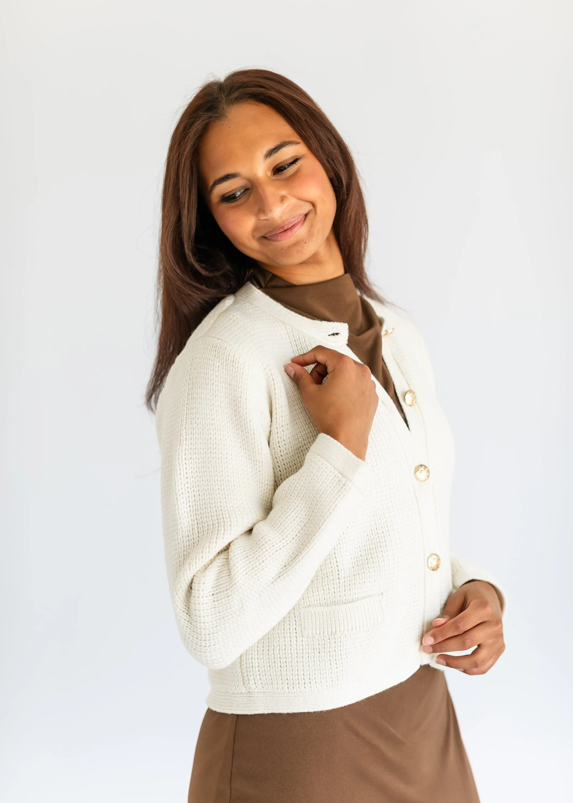 Steve Madden® Fantino Button Front Cardigan