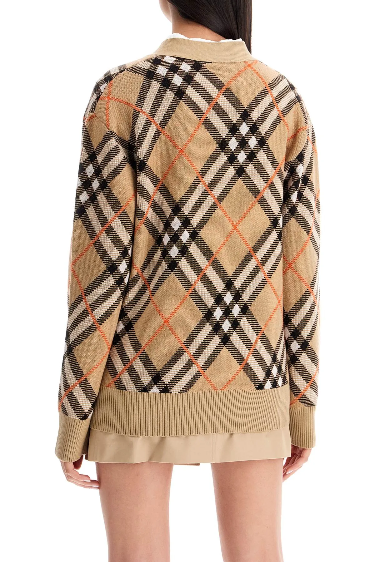 Tartan Oversized Cardigan